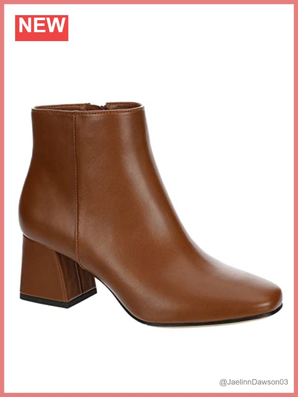 Faux Leather Zip-up Ankle Boots Women's Block Heel Slip-on Bootie